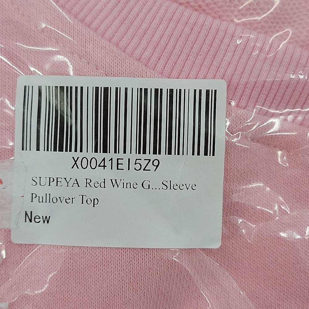 Pink Santa Wine Glass Sweatshirt New - Picture 8 of 15
